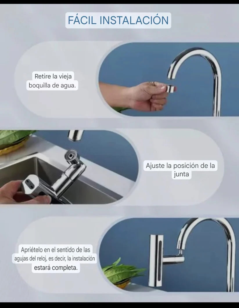 💧 Grifo de Cocina en Cascada Giratorio 360° 💦